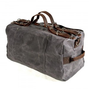 TP3 WaxTraveler™ XL Gewachstes Canvas - Leder Reisetasche Handgepäck Weekender Schultertasche - grau, khaki, grun, schwarz 